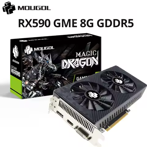 MOUGOL Новая RX590 GME 8G Память 256Bit PCIE3.0x16 HDMI-совместимый DP DVII интерфейс Подходит для и