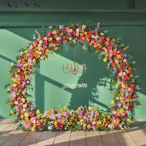 Wedding Decorations Spring Colorful Style Artificial Flower Greens Arrangement for Event Arch Backdr