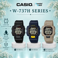 W-737H W-737H-1A W-737H-1A2 W-737H-2A 100% ORlGlNAL MAN General Black Resin Band Youth WATCH JAM ORI