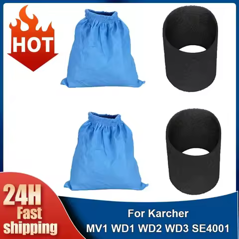Textile Filter Bag And Filter Elements For Karcher MV1 WD1 WD2 WD3 NT Series Vacuum Cleaner Filter B
