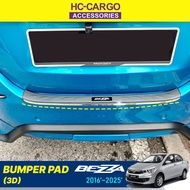 HC CARGO Perodua Bezza 3D Bumper Pad Rear Bumper Guard with Chrome Lining