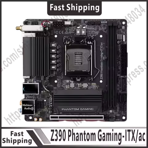 Z390 Main Board Z390 Phantom Gaming ITX/ac Mini ITX Main Board LGA 1151 2 × DDR4 32GB PCI-E 3.0 USB3