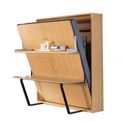 Desk Invisible bed Folding Invisible bottom turning bed Electric bunk bed