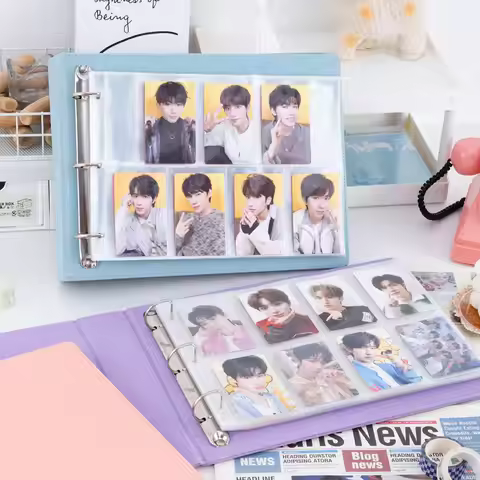 7members Group 7grid/ 8grid Photocard Holder Kpop Binder Wide Photo Card Collect Book D Ring Photo A