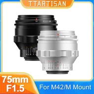 TTArtisan 75mm F1.5 Swirly Bokeh Full Frame Lens M42 mount can be transferred to Sony Canon Nikon Fu