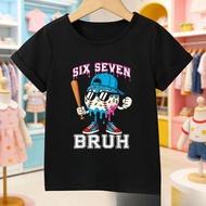Children Brainrot 67 Meme Print T Shirt Summer Short Sleeve Casual Cartoon Tee