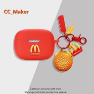 Anker Soundcore A20i Case Cartoon Burger Keychain Anker Soundcore A20i Silicone Soft Case Shockproof