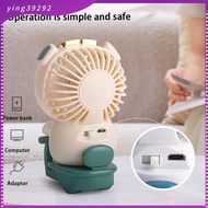 YING39292 Rechargeable Mini Fan Cute Pet Silent USB Fan Desktop Fans With Night Light Air Cooler For Students