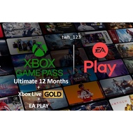 Xbox Game Pass Ultimate 12 Months LIVE GOLD+EA PLAY+GAME PASS (XBOX ONE /Series X /S and Window 10)