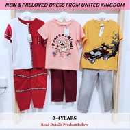 [3-4Y]🔥NEW ARRIVAL🔥NEXT UK 2PCS SET TOP WITH JEANS SET OUTFIT BABY KIDS BOYS GIRLS