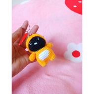 GANTUNGAN Black knitted nailong keychain Amigurumi nailong mini nailong doll/