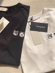 Maison-Kitsune Long-term in stock Mk Panda joint fox embroidery casual loose and versatile mens and 