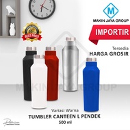 TERMOS QQ Bottle Tumbler Thermos Canten L Premium Stainless Steel 4 Sides Flat 500ml tumbler corkkci