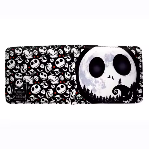 Cartoon Wallet The Nightmare Before Christmas Purse with Coin Pocket for Young