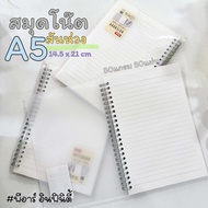Oniso สมุดโน๊ต สันห่วง ขนาดA5 ปกพลาสติก เส้นบรรทัด ONI-20825