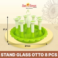 GLASS STAND SunflowerOTTO Glass Coaster 8-stick Glass Rack/ 8-stick Glass Stand/