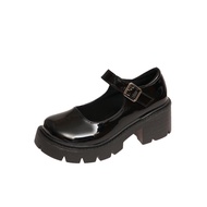 GOOTRADES Spring/Autumn Lolita Shoes Black Y2k High Heels Shoes Fashion JK Leather Shoes for Women