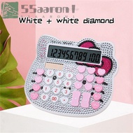 AARON1 Electronic Calculator Desktop Cartoon Office Hello KT Crystal Cute Diamond Calculator