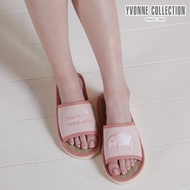 YVONNE COLLECTION馬來貘藺草室內拖鞋-香檳粉L