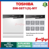 [Seller's Own Fleet]TOSHIBA DW-08T1 8 PLACE SETTING /COUNTER TOP DISHWASHER /WITH UV ANTI BACTERIAL 