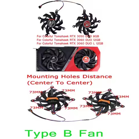 Graphics Card Fan,Video Cooler,For Colorful GTX 1660 1660Ti 2060 6G Battle ax,For Colorful RTX 2060S
