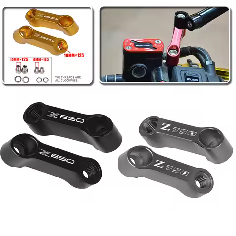 For Kawasaki Z650 Z750 Z800 Z 650 750 800 Motorcycle Rearview Mirrors Extension Riser Extend Adapter