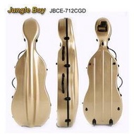 亞洲樂器 大提琴盒 Jungle Boy JBCE-712CGD 4/4／複合碳纖盒／金色、重量3.5kg