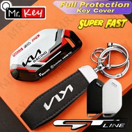 [Mr.Key] GT Line Racing Key Case Cover For Kia Sorento Telluride Carnival EV3 EV5 EV9 K3 K5 Picanto