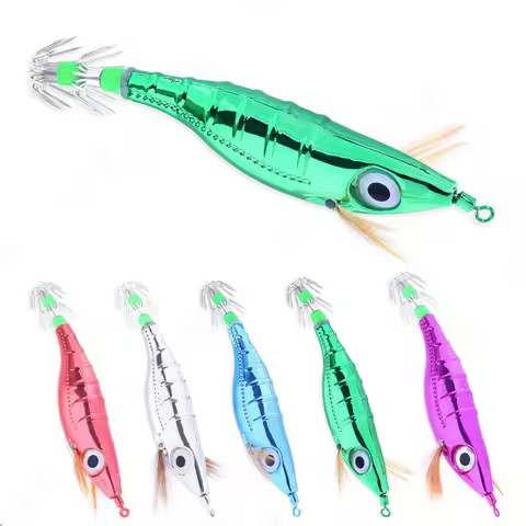 10CM Electroplated Big Eye Shrimp Luminous Bionic Soft Bait 8.6G Hard Fake Fish Bait for Night Fishi