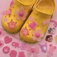 🇸🇬【SG】🇸🇬Cartoon Glow In The Dark Flower Jibitz Crocs Accessories Bear Candy Jibits Charm Bowknot Cro
