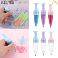 GESH1VX65 Point Drill Pen Crafts Flower Pot Shape Cross  Crystal 5D Diamond Painting