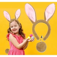 Rabbit EarBANDO With Tail Plush Rabbit Costume Accessories Ear Accessories For Rabbit Cosplay, Party