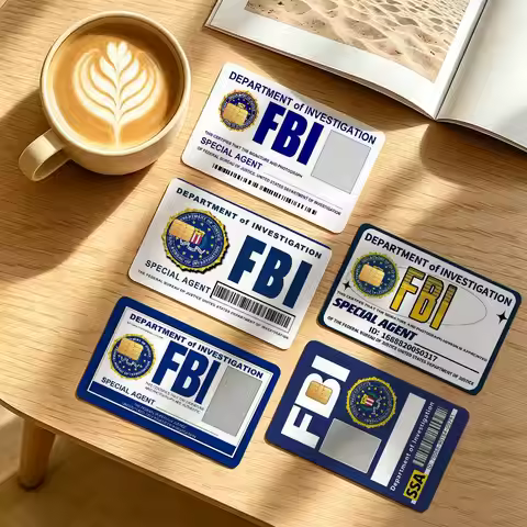 F-FBI special agent Credit Card Public Transportation Cards Protective Sticker Waterproof Card Face 