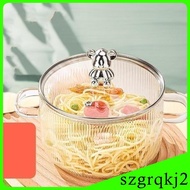 [Szgrqkj2] Milk Pot, Instant Noodle Pot, Glass, Universal Porridge Cooking Pot, Ramyun Pot, Home Cooking Pot, Induction Cooker, Top
