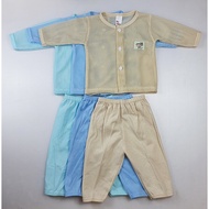 6pcs ( 0 - 3 Months) Newborn Eyelet Baby Clothes Set Print with aeroplant - Jk Kids Mykids Anakku Fi