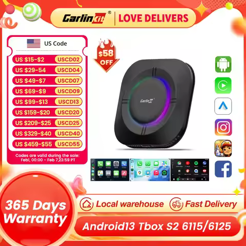 CarlinKit Android 13 CarPlay Ai Box SM6115 8 Cores Android TV Box for Car Wireless Car Play Android 