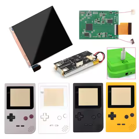 HISPEEDIDO GBP Q5 Backlight LCD IPS Screen Type C USB-C Rechargeable Battery kit For Gameboy Pocket 