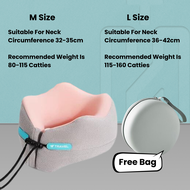 HITCHIE Full Height Neck Pillow Memory Foam U Shape For Travel Airplane - Bantal Leher Tengkuk Melan