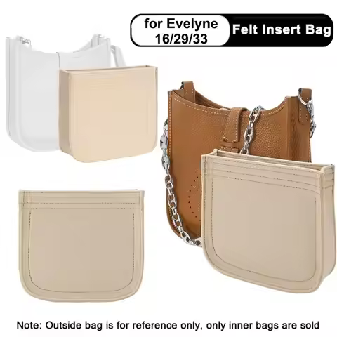 Multi-Pocket Bag Organizer for Evelyne 16/29/33 Inner Bag Storage Bag Felt Handbag Insert Bag Purse 