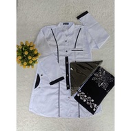 PUTIH Princess SANTRI BLOUSE SET// WHITE PLAT ASRI BRAND BLOUSE// SAVINGS PACKAGE