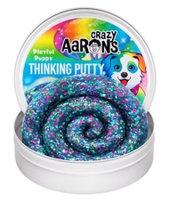 Crazy Aaron's Putty Pets Playful Puppy Thinking Putty® - 4" Tin See-Through Putty, Soft Texture Thin