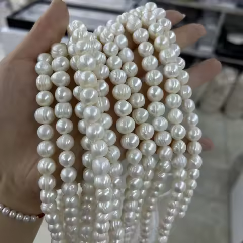 10–11mm Potato-shaped 100% Natural Freshwater Pearls Punch Beads for Jewelry Making DIY Necklaces Br