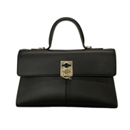 Cafune Handbag Purse leather black Direct from Japan Secondhand