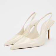 2025 NEW ZARAˉ 2024 Spring New Womens Shoes Black Low-top Suspenders Dew Heel Temperament Muller Hig