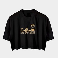 CROP TOP BASIC WOMEN'S T-SHIRTS OVERSIZE T-SHIRTS COFFEE T-SHIRTS ML XL 2XL 3XL