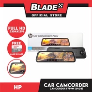HP Car Camcorder Rearview Mirror f799w 2-Way with Free SanDisk Ultra 64gb Micro SD Card