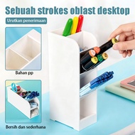 3 Slot White Pen Holder Desktop Pencil Storage Box Organizer Pencil Box Pen Tube Pen Organizer
