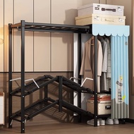 【FYS】Simple Cabinet Dormitory Rental Wardrobe Installation-Free Folding Steel Frame Bold Cloth Wardr