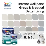 Dulux Interior Wall Paint - Grey &amp; Neutrals (Anti-Bacterial / Superior Durability / Washable) (Better Living) - 1L