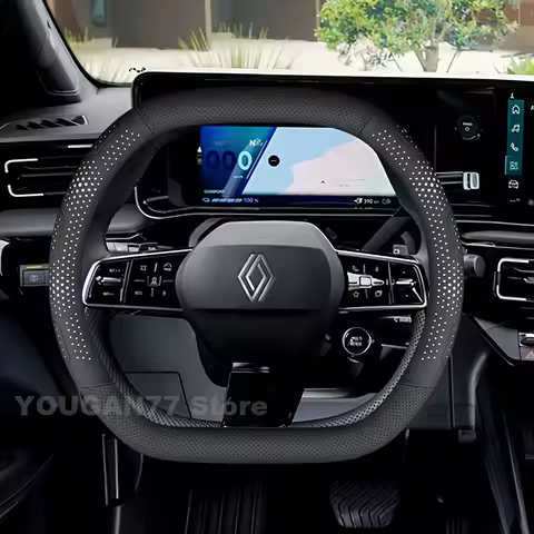 Leather Car Steering Wheel Cover For Renault R 4 E-TECH Austral Rafale 2024-2026 Auto interior Renau